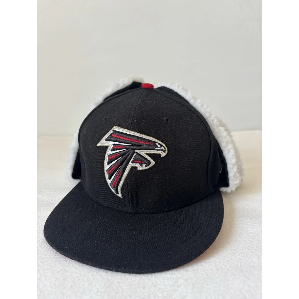 NFL Men's Atlanta Falcons Red/Black New Era Dog Ear Flat Bill Hat 7 5/8 6 Panel